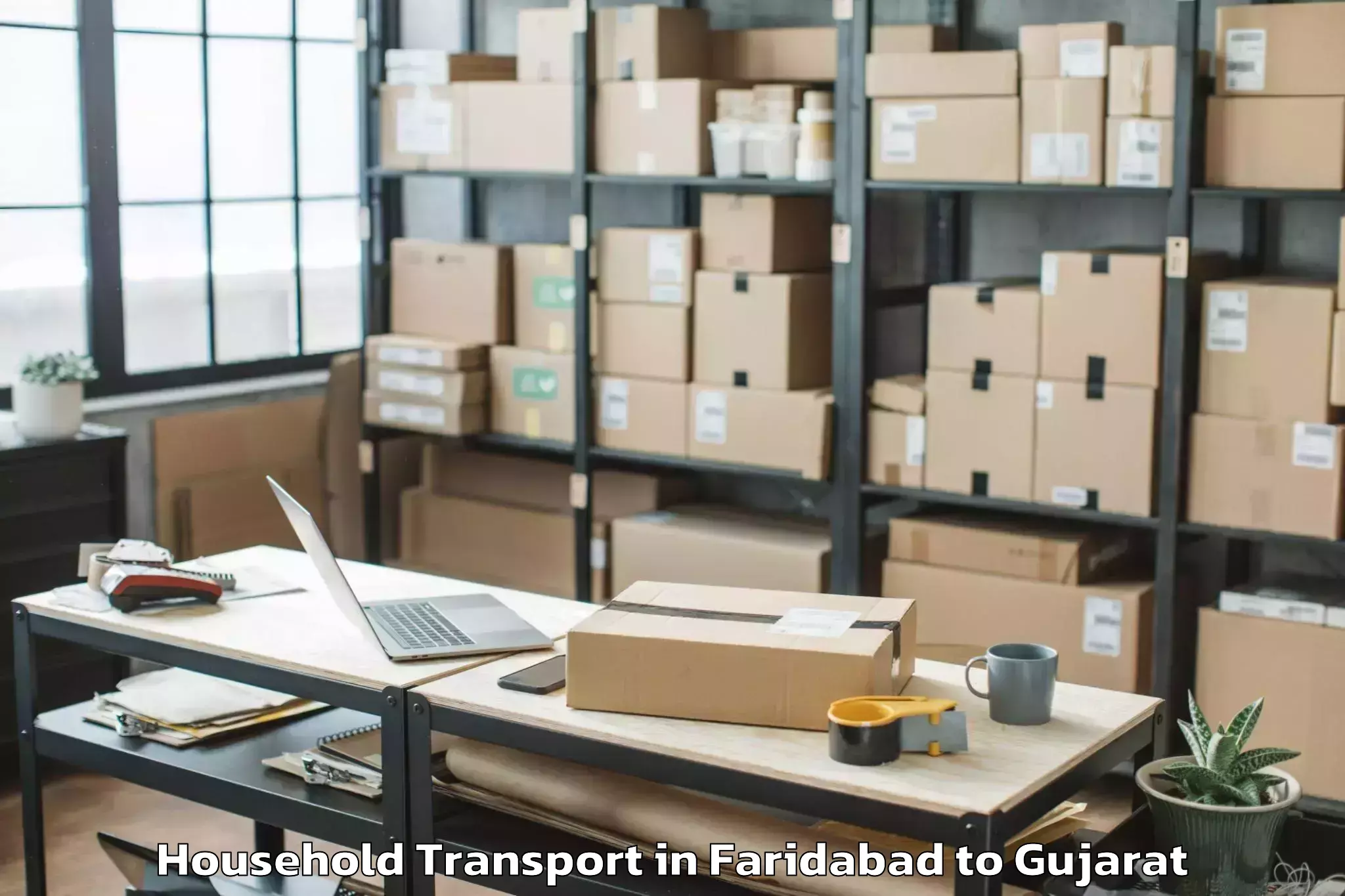 Faridabad to Amirgadh Household Transport Booking